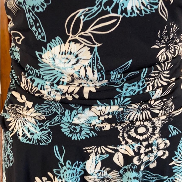 BCBG V Neck Flowered Dress - Picture 2 of 5